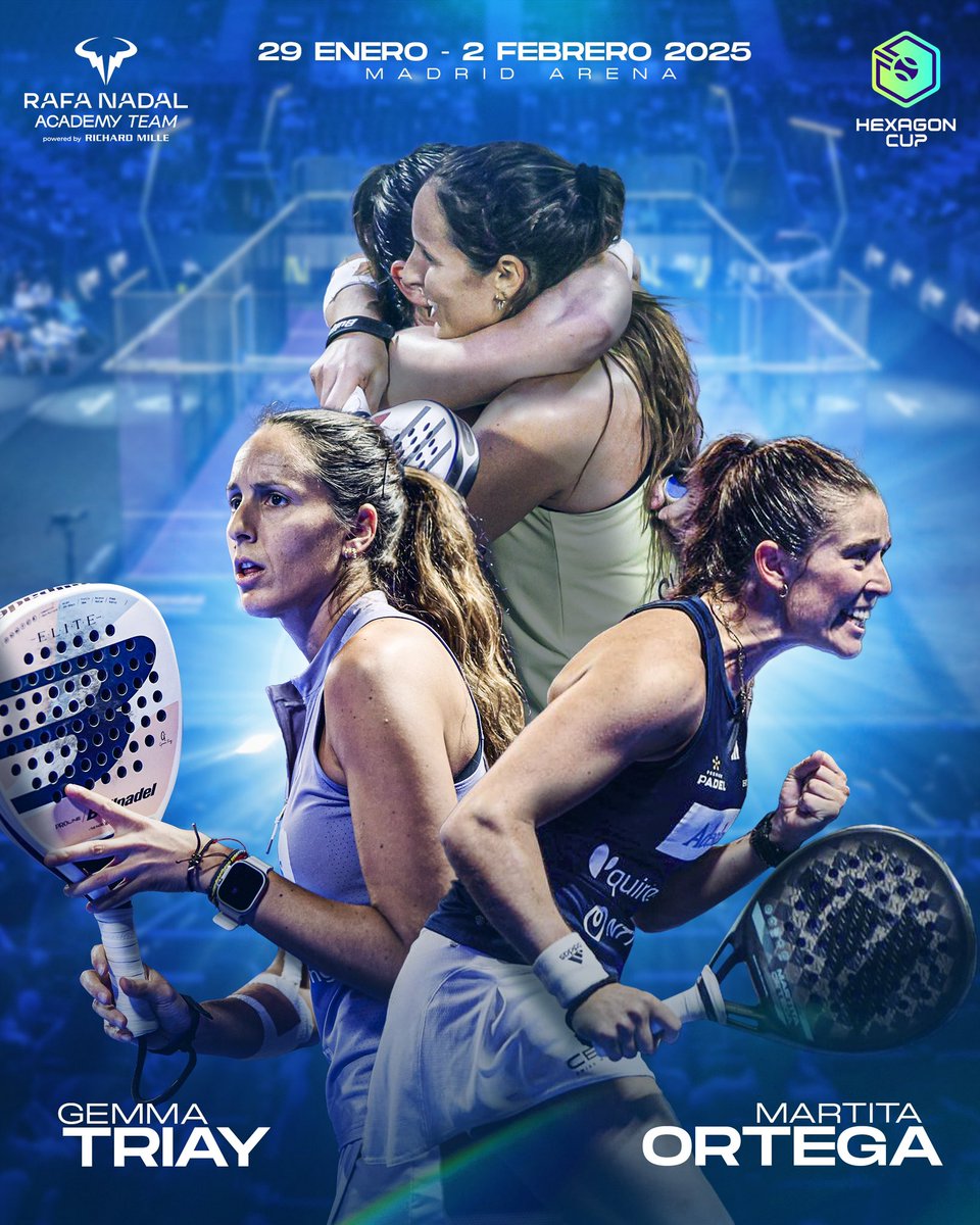 Rafa Nadal Academy by Movistar (@rnadalacademy) on Twitter photo 💪🏼 ¡ESTAMOS DE VUELTA! 💪🏼
<a href="/martita_ortega/">Martita Ortega</a> y <a href="/gemmatriay/">Gemma Triay</a> volverán a ser la dupla femenina del equipo de la <a href="/rnadalacademy/">Rafa Nadal Academy by Movistar</a> en la <a href="/hexagoncup_/">Alpine Hexagon Cup</a> 2025. ¡Qué ganas de verlas de nuevo en acción en el Madrid Arena! VAMOS‼️ 💪🏼 ¡ESTAMOS DE VUELTA! 💪🏼
<a href="/martita_ortega/">Martita Ortega</a> y <a href="/gemmatriay/">Gemma Triay</a> volverán a ser la dupla femenina del equipo de la <a href="/rnadalacademy/">Rafa Nadal Academy by Movistar</a> en la <a href="/hexagoncup_/">Alpine Hexagon Cup</a> 2025. ¡Qué ganas de verlas de nuevo en acción en el Madrid Arena! VAMOS‼️