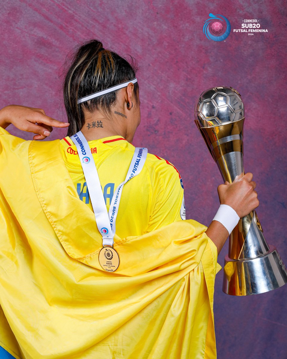 CONMEBOL's tweet photo. ¡𝘊𝘈𝘔𝘗𝘌𝘖𝘕𝘈𝘚! 🇨🇴✨

🏆 CONMEBOL #Sub20FSFem

#CreeEnGrande https://t.co/p3fa9vCtOP
