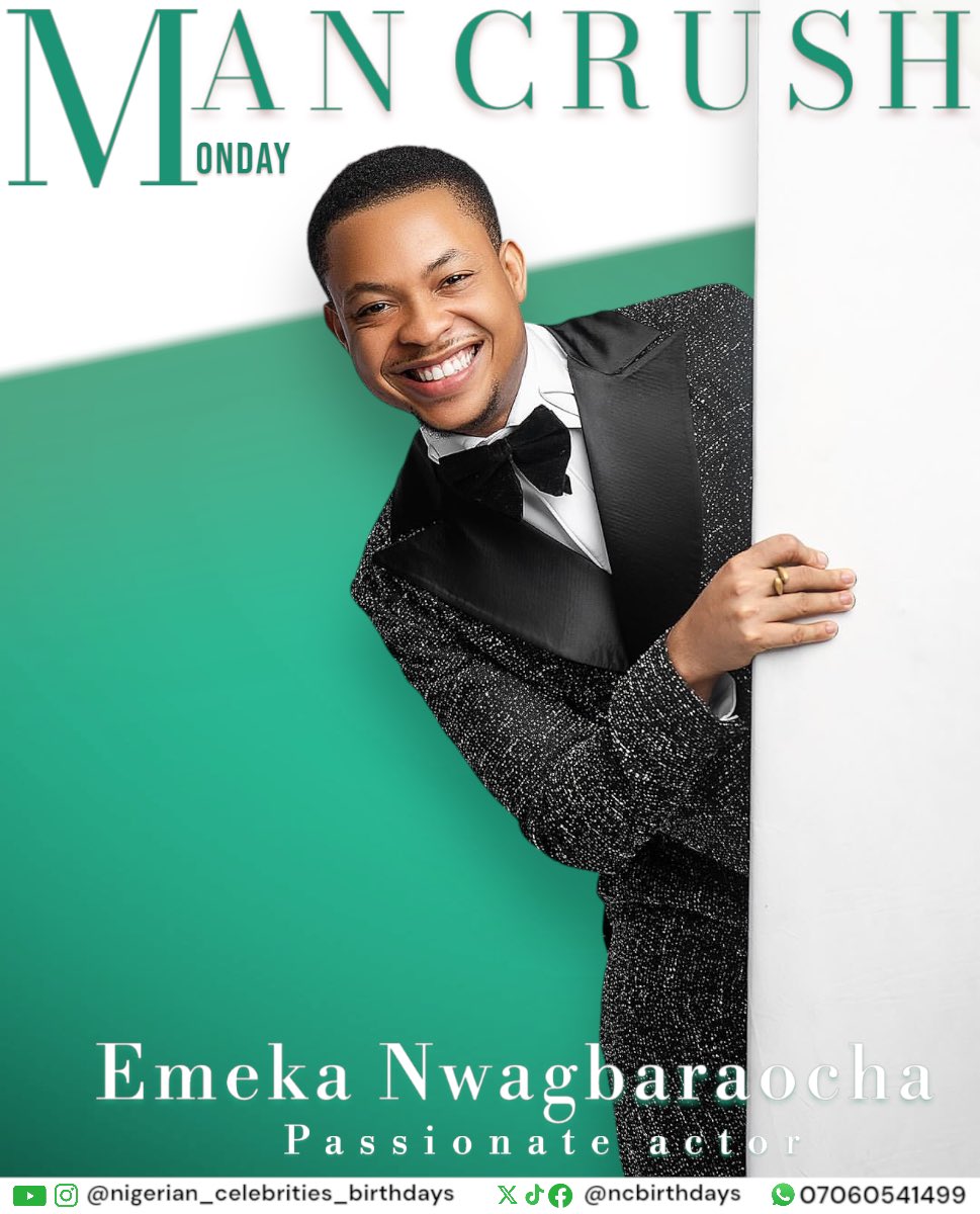 NCBirthdays's tweet photo. Shouting out Emeka Nwagbaraocha this #ManCrushMonday! His incredible performances and unwavering dedication to his art make him a standout talent.

Here’s to the journey ahead! #MCM #Actor
@Emeneks 🩵 https://t.co/EUSxz3wzR3