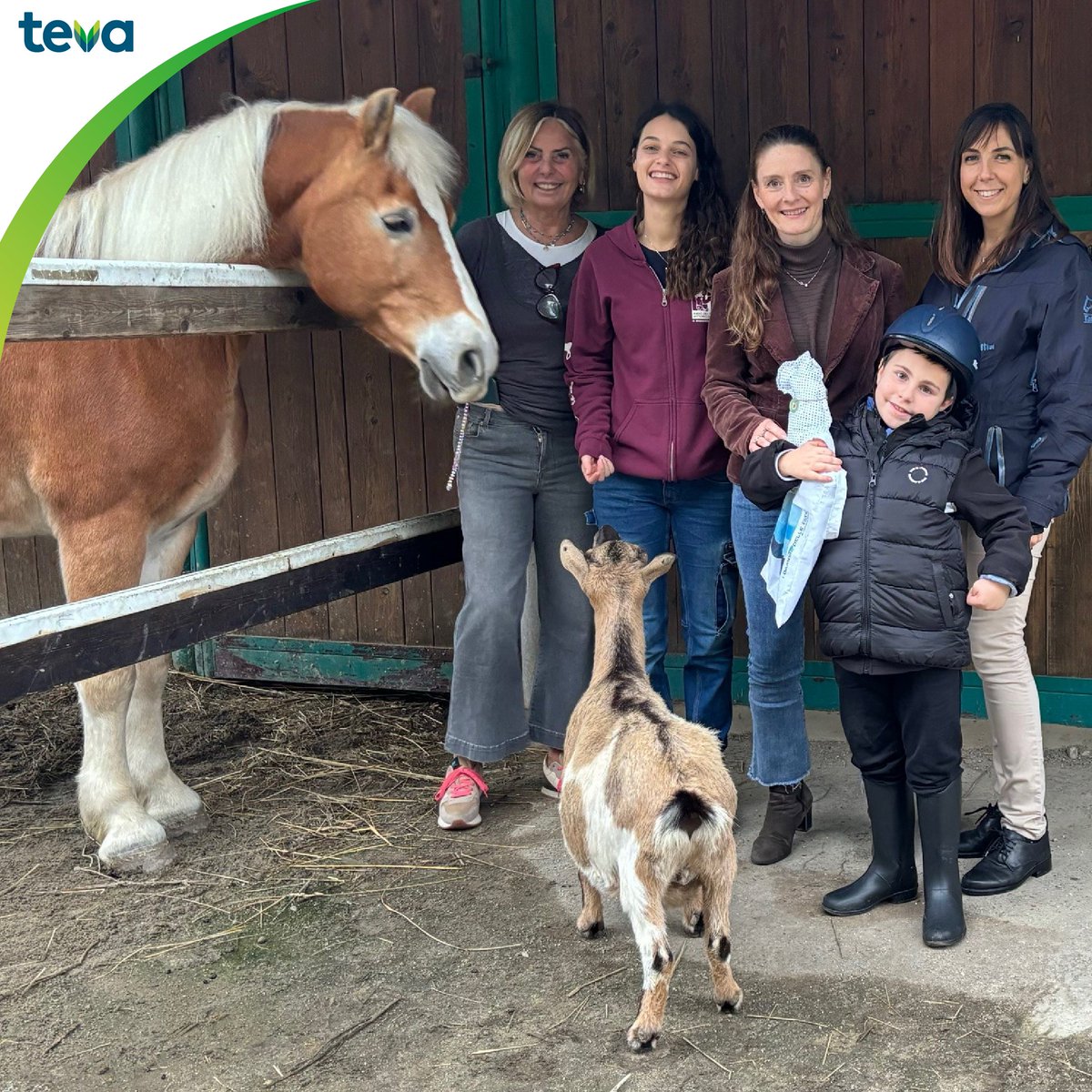 Teva_IT's tweet photo. Mattia ha ringraziato Teva per il sostegno al progetto "Dalle stalle alle stelle" promosso dal centro di Riabilitazione Equestre, Niguarda, in collaborazione con "i Bambini delle Fate", grazie al quale lui e tanti altri bimbi possono fare terapia equestre. https://t.co/nwl4qXRKe7 https://t.co/BWmRG9Phz0