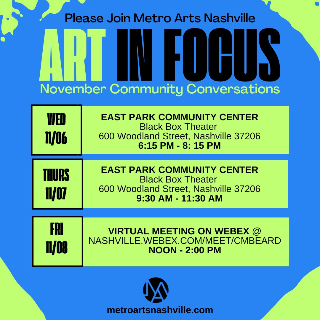 Metro Arts / Nashville Office of Arts + Culture (@metroartsnash) on Twitter photo 