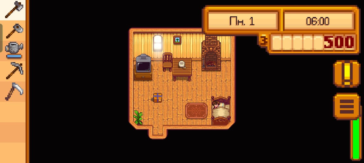 AnimeDroid_Chan's tweet photo. @ConcernedApe Bug with big HUD into mobile version https://t.co/X7Nvj9CEcU