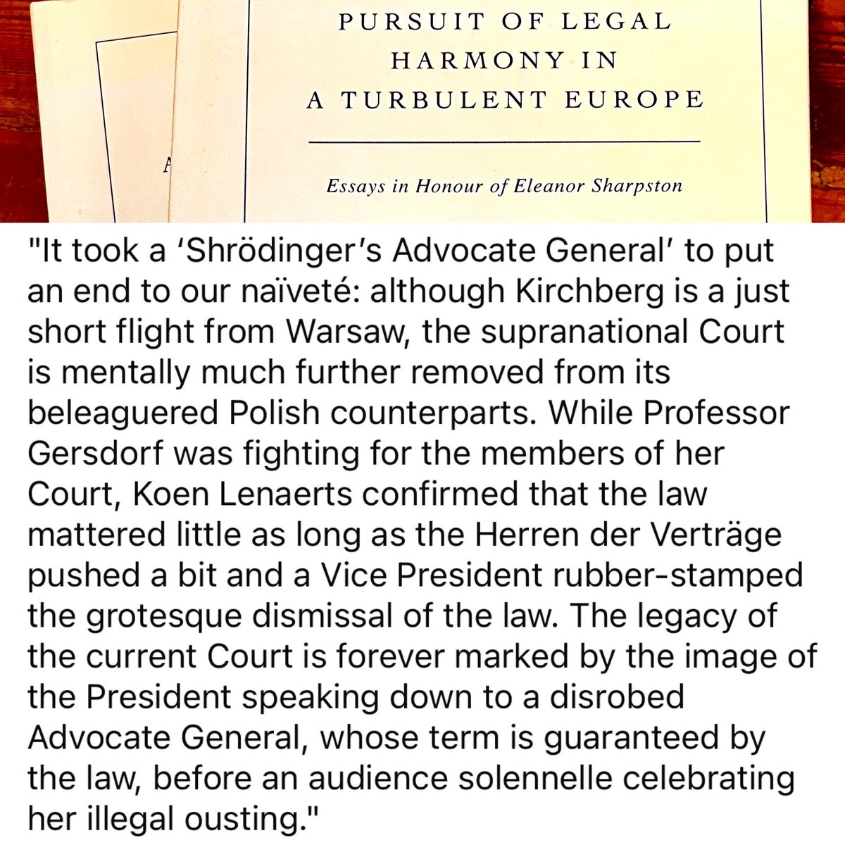 Dimitry Kochenov (@profkochenov) on Twitter photo Humbling honour to be in this book, not only to celebrate <a href="/akulith/">Eleanor Sharpston now @akulith.bsky.social</a> giant of🇪🇺law, but also to remind all of us of her selfless fight for basic legality at EU level.<a href="/SarahGanty/">Sarah Ganty</a> papers.ssrn.com/sol3/papers.cf…
Fuller story: <a href="/GrahamButler1/">Graham Butler</a> in ELJ: onlinelibrary.wiley.com/doi/full/10.11… <a href="/forreia/">ian forrester</a> <a href="/BardPetra/">Petra Bárd</a> Humbling honour to be in this book, not only to celebrate <a href="/akulith/">Eleanor Sharpston now @akulith.bsky.social</a> giant of🇪🇺law, but also to remind all of us of her selfless fight for basic legality at EU level.<a href="/SarahGanty/">Sarah Ganty</a> papers.ssrn.com/sol3/papers.cf…
Fuller story: <a href="/GrahamButler1/">Graham Butler</a> in ELJ: onlinelibrary.wiley.com/doi/full/10.11… <a href="/forreia/">ian forrester</a> <a href="/BardPetra/">Petra Bárd</a>