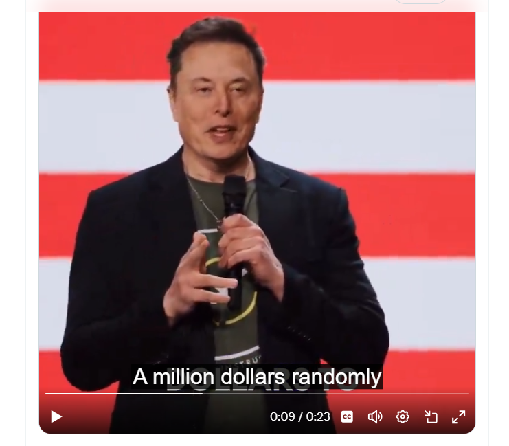 localnotail's tweet photo. Apparently the defence for Elon Musk's America PAC lottery is that it wasn't a random thing, but they planned who they would give it to in advance. 

oh dear
https://t.co/SGROmqVCRk https://t.co/zCxgikeIVK