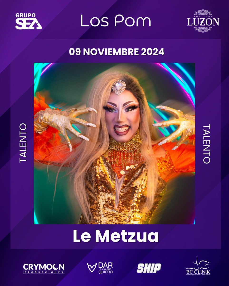 Presentación de Le Metzua en la 4a edición de #LosPOM 2024

Siempre orgulloses de quienes somos, lo que hacemos y compartimos como comunidad LGBTTTIQ+ 🏳️‍🌈🏳️‍⚧️