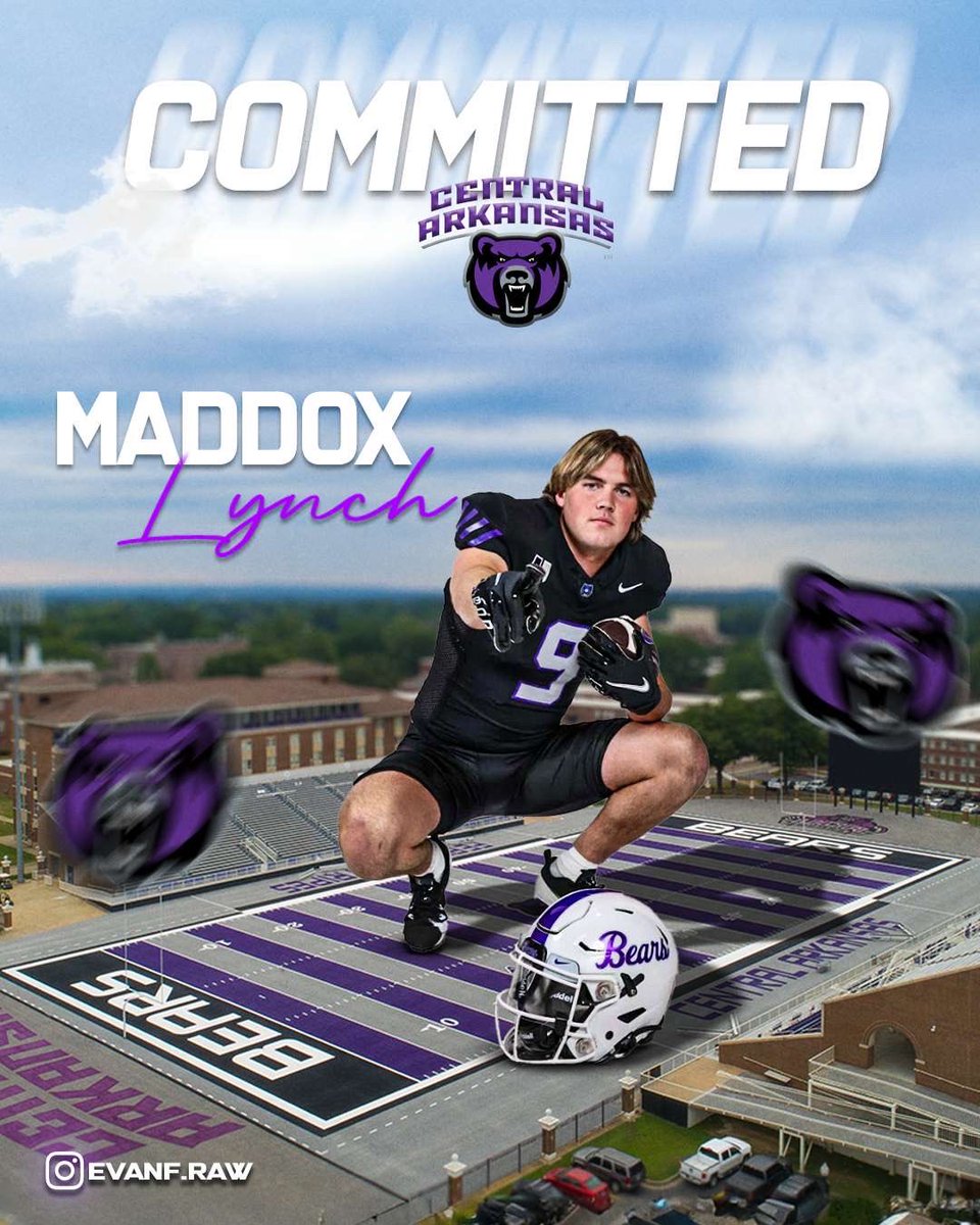 After lots of thought and prayer, i am excited to announce that i will be committing to the University of Central Arkansas!💜🖤 #AGTG #FEARTHESTRIPES <a href="/CoachWalk731/">Jake Walker</a> <a href="/WC_PACowboy/">WC Viking Radio</a> <a href="/WC_11Brothers/">WC Viking Football</a> <a href="/BIGCED601/">Coach Cedric Jackson</a>