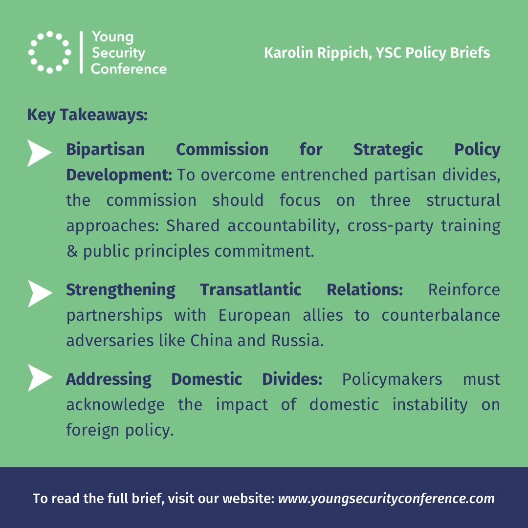 YSConference's tweet image. 🇺🇸 Tomorrows' #USAElections brings back the focus domestic instability and what this means for its foreign policy strategy. 👉Our #YSC policy brief shows a course of action for the stabilization of the foreign policy regardless of the election outcome: youngsecurityconference.com/publications-a…