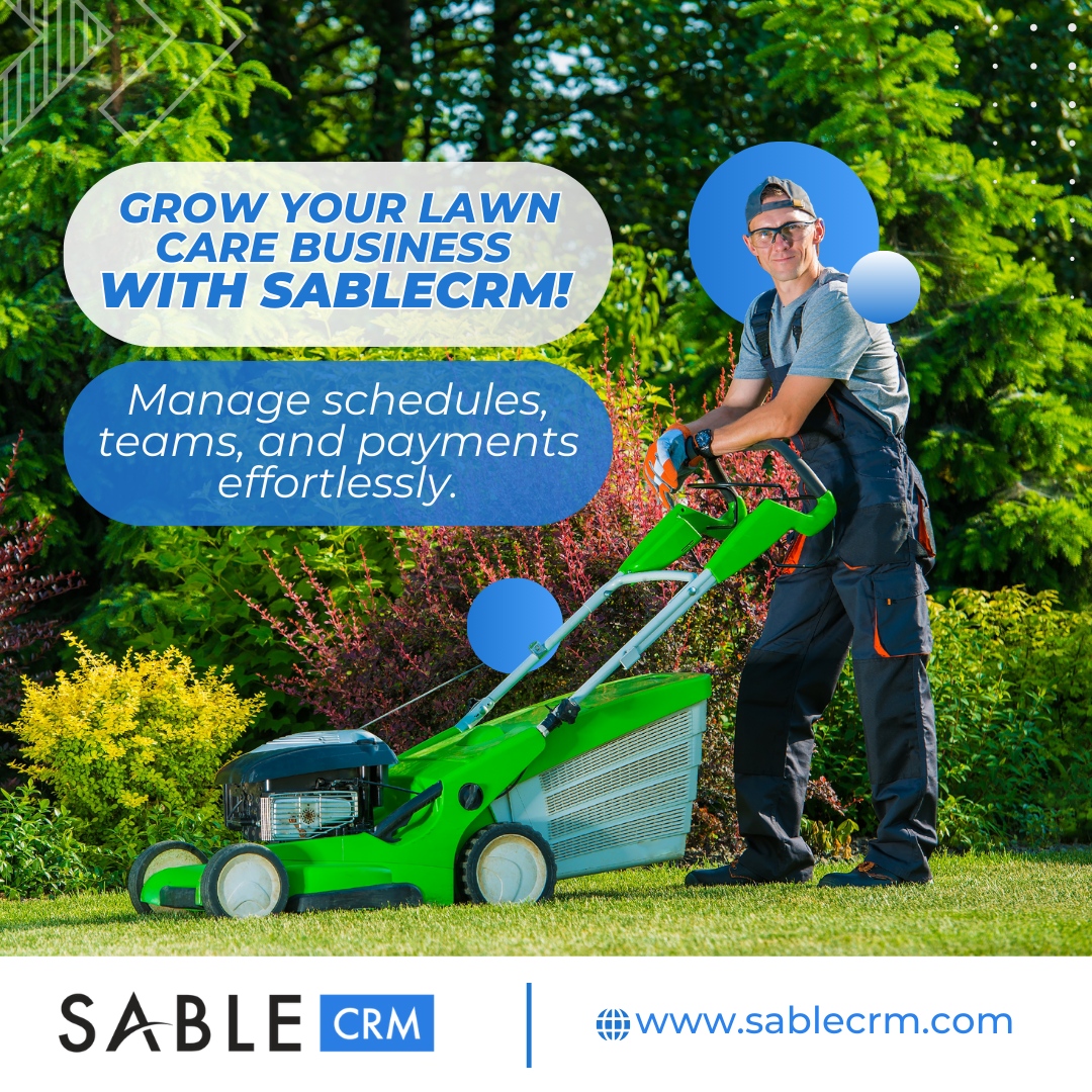 SableCRM's tweet photo. Take your lawn care business to the next level with Sable CRM. Easily manage schedules, teams, and payments—all from one platform. 🌿💼

Get your 30 day FREE trial 👉 https://t.co/oNd2wIL3jv https://t.co/TSOJiA0BXW