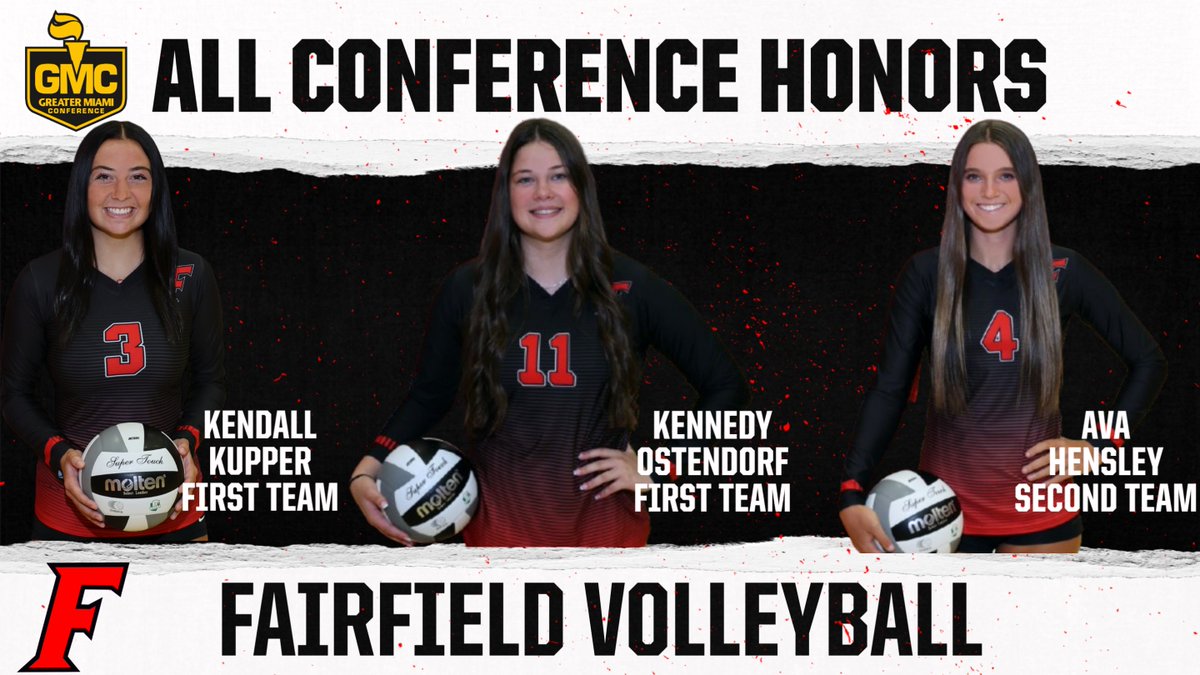 fcsdathletics's tweet photo. Our District Champion @ff_volleyball Team had three All-Conference Honorees!  

Congrats Kendall, Kennedy, and Ava!
#FairfieldPride #OneTribe https://t.co/EftwEOqBr7