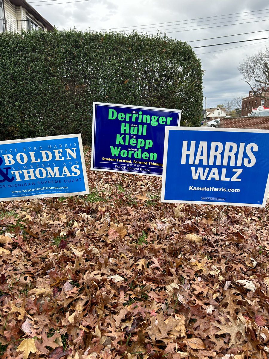 77 more doors today, this time in Grosse Pointe Park. I’m feeling hopeful. If you’re worried — go canvass or phonebank!

Some fun stuff from today’s turf below