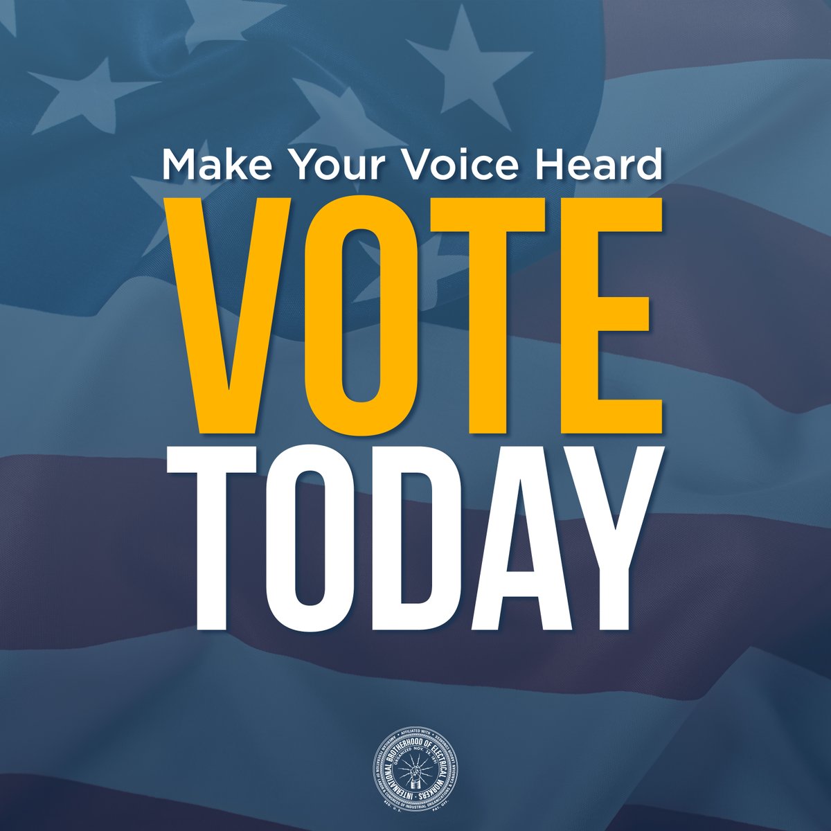 Today's the day. Make your voice heard. VOTE!