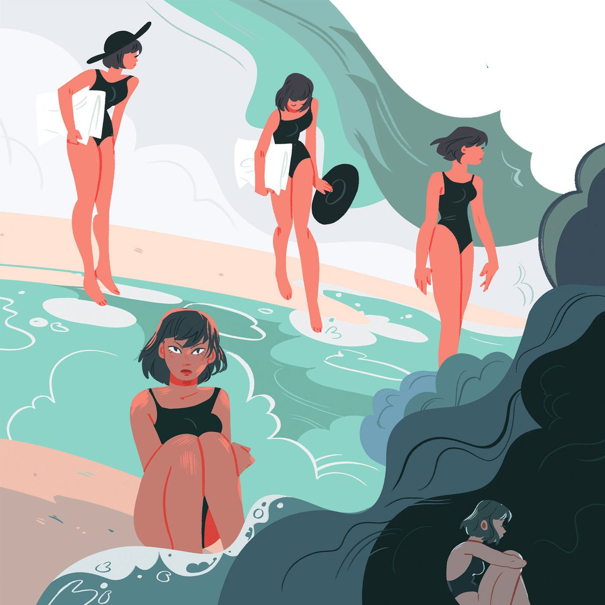 Our newest comic project — SKINNY DIPPER — is a lofi remix of Poe’s “Annabel Lee” with Barlow/Lovecraft’s “The Night Ocean.” It features the talents of Emily Roberts, April Snellings, Jelena Đorđević, May Nguyen, and MORE! Head to sexandmonsters.com to check it out!