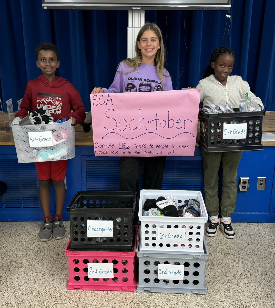 <a href="/VBFairfieldES/">Fairfield Elementary School @vbschools</a> SCA held Socktober where we collected over 400 socks to donate to people in need!! So awesome!!