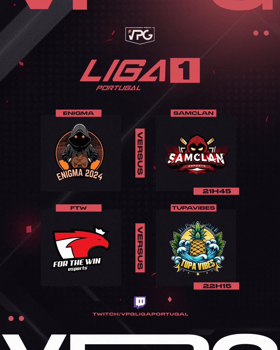 𝐋𝐈𝐆𝐀 𝟏 𝐕𝐏𝐆 𝐏𝐎𝐑𝐓𝐔𝐆𝐀𝐋 🚨

Venham daí para a primeira transmissão do ano na companhia de <a href="/JohnnyBG92/">João Matos (JohnnyBgoode92)</a> e <a href="/kappaze45/">kappaze</a> 

⏰ 21:45
📺 twitch.tv/vpgligaportugal