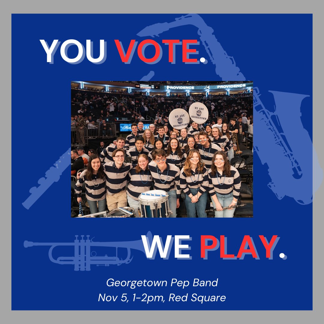 YOU VOTE, WE PLAY - if you've voted, come request a song from pep band on election day at red square, 1-2pm!