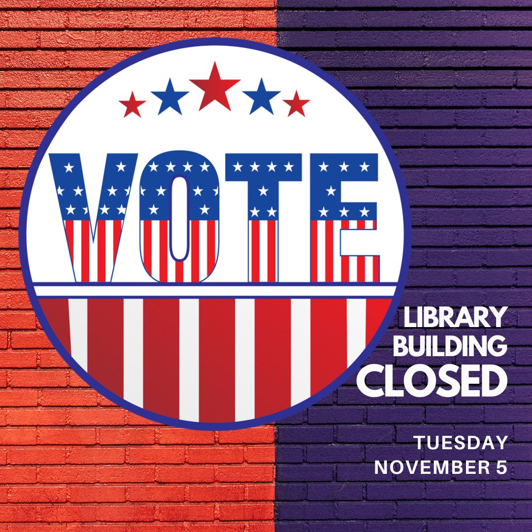 We're closed on Tue, 11/5 for Election Day, but our eLibrary is always open. 📚💻 Dive into ebooks, magazines, audiobooks, &amp; more from the comfort of your home. 😊✨tenaflylibrary.org/elibrary . #Vote #ElectionDay #eLibrary #DigitalReading #Libby #Hoopla #Kanopy