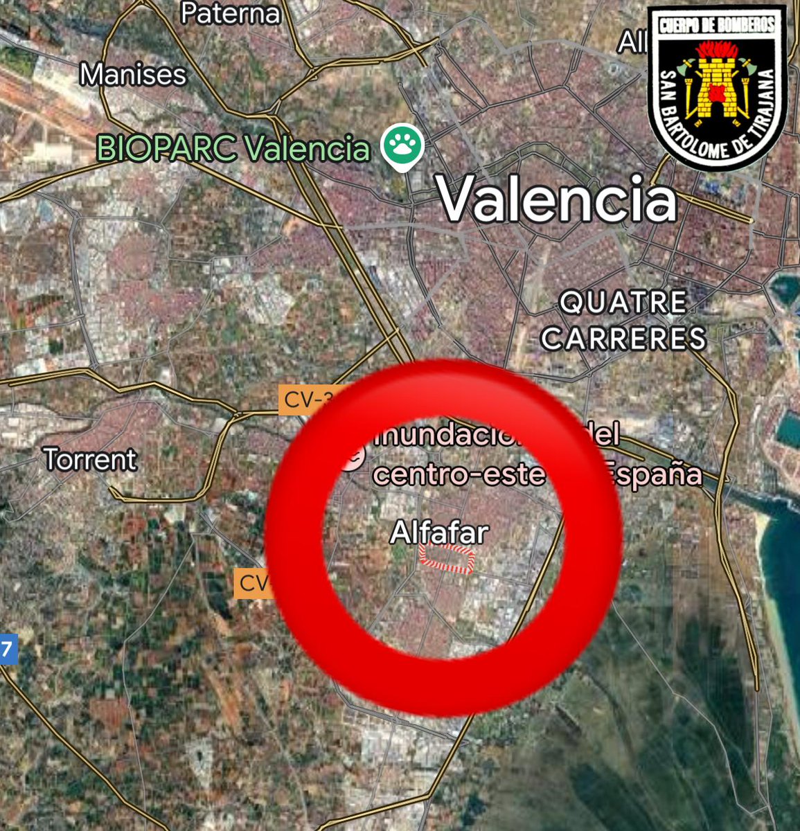 🚒 Nos llena de orgullo anunciar que 👨‍🚒 #bomberossbt, ya están en Valencia, listos para el apoyo en labores de emergencia. 

✅️ Han sido asignados a la zona de Alfafar.

#BomberosCanarios🇮🇨 
#SanBartolomédeTirajana 
#SiempreAlServicio
#bomberossbt 
#maspalomas➕️Valencia