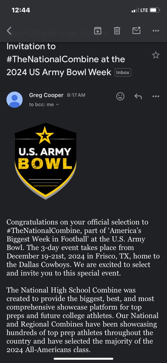 Anden Quinn (@anden_quinn) on Twitter photo Proud to receive my official invitation letter to #TheNationalCombine at the <a href="/USArmyBowl/">Military Appreciation Bowl Week</a>. Thank you <a href="/GregCooperNJ/">Greg Cooper</a> <a href="/coach_twhite/">Tyler White</a> <a href="/Lakeland_PrepFB/">Lakeland Prep Football</a> Proud to receive my official invitation letter to #TheNationalCombine at the <a href="/USArmyBowl/">Military Appreciation Bowl Week</a>. Thank you <a href="/GregCooperNJ/">Greg Cooper</a> <a href="/coach_twhite/">Tyler White</a> <a href="/Lakeland_PrepFB/">Lakeland Prep Football</a>