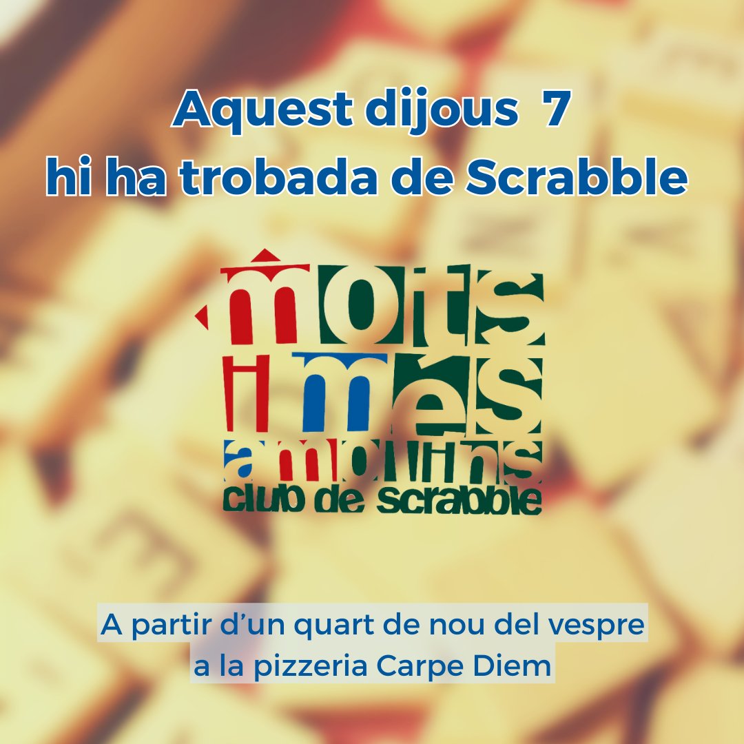 #scrabbleencatalà
#scrabble
#molinsderei 
#cultura
