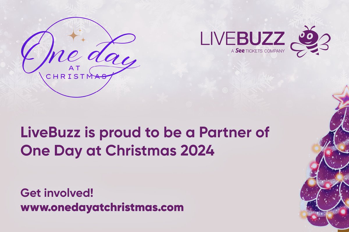 LiveBuzz is proud to be a partner of One Day at Christmas 2024, a charity event run by the UK events industry to create a wonderful and special Christmas day experience for lonely and isolated people who would not otherwise have that opportunity.

onedayatchristmas.com
