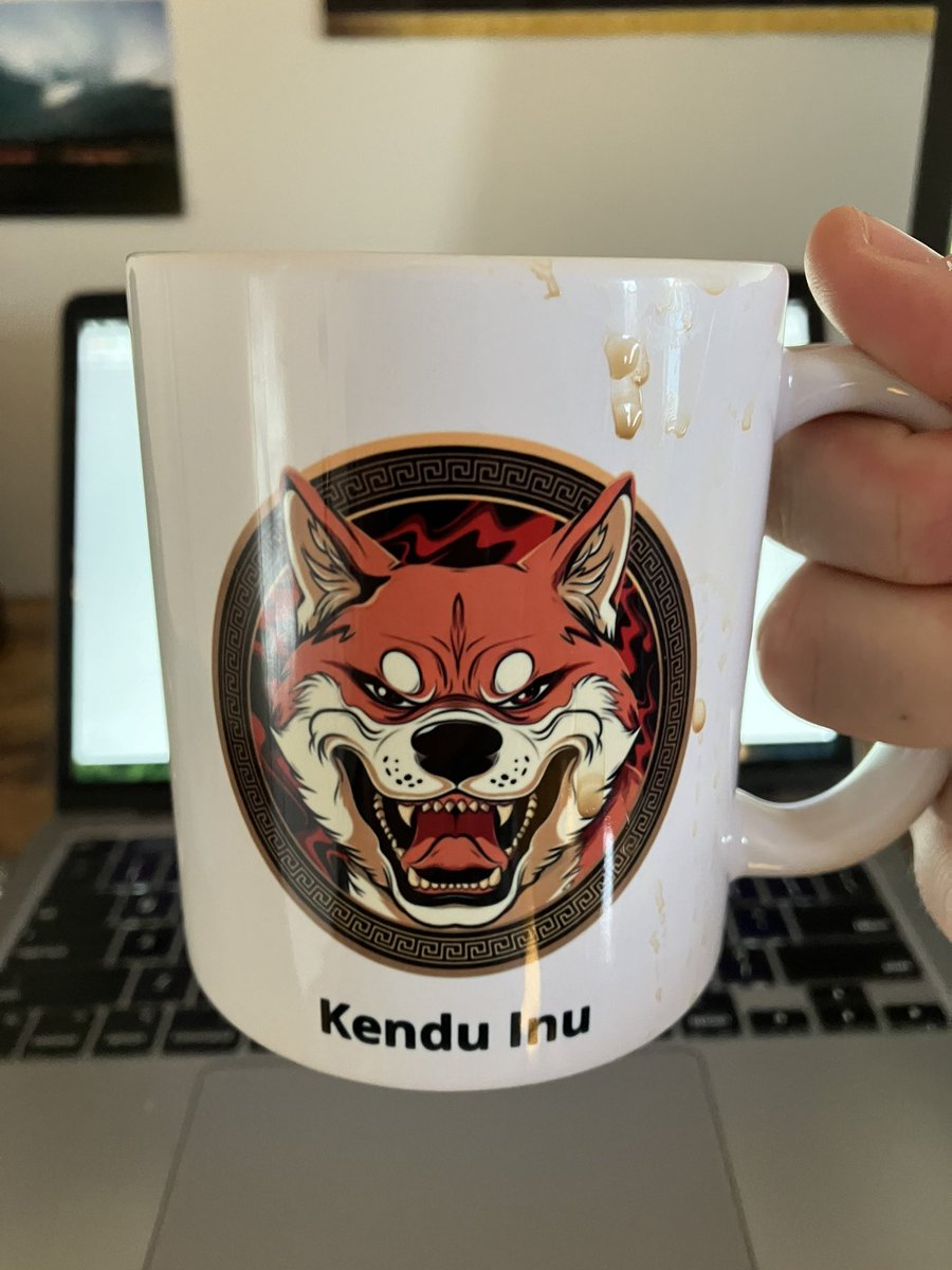 KenduCondog's tweet photo. Piping hot coffee out of my @KenduEnergy mug is the best way to start off the week 🔥🔥

$KENDU is inevitable https://t.co/T8hyNOhqAm