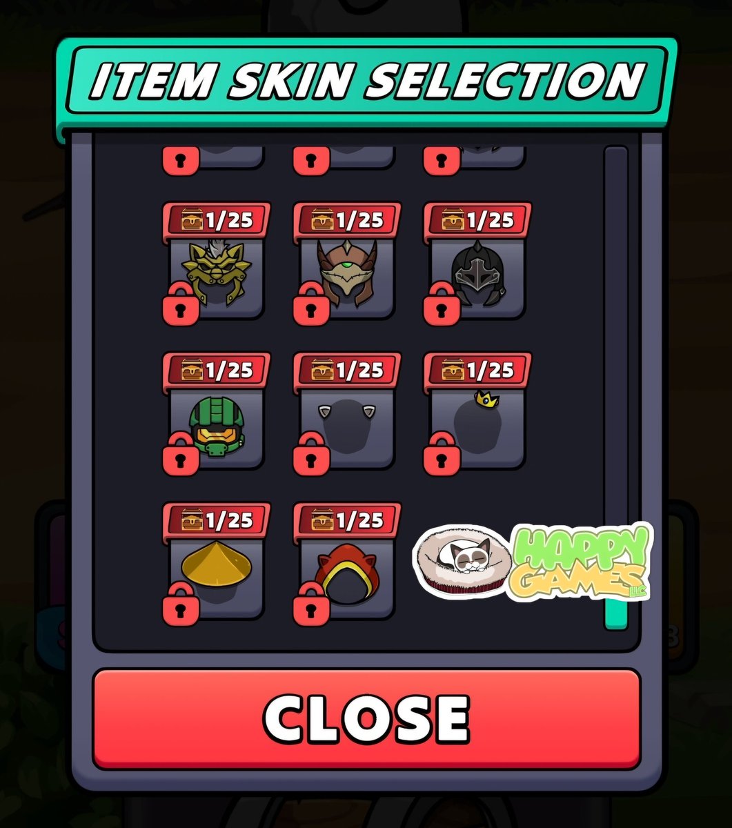 RealMints's tweet image. Skins might not exactly equal wins, but if I don't unlock the cat ears for my adventurer soon I'm going to cry 😭

#indiedev #indiegame #gamedev #mobilegames #madewithunity #unity3d