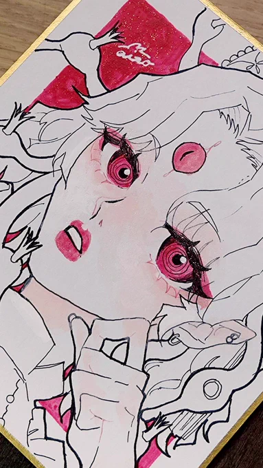 以前描いた色紙、通販に出すの忘れてたので今更ながら出しました。部分的にラメラメしてますBOOTHにて各1枚ずつ↓ 