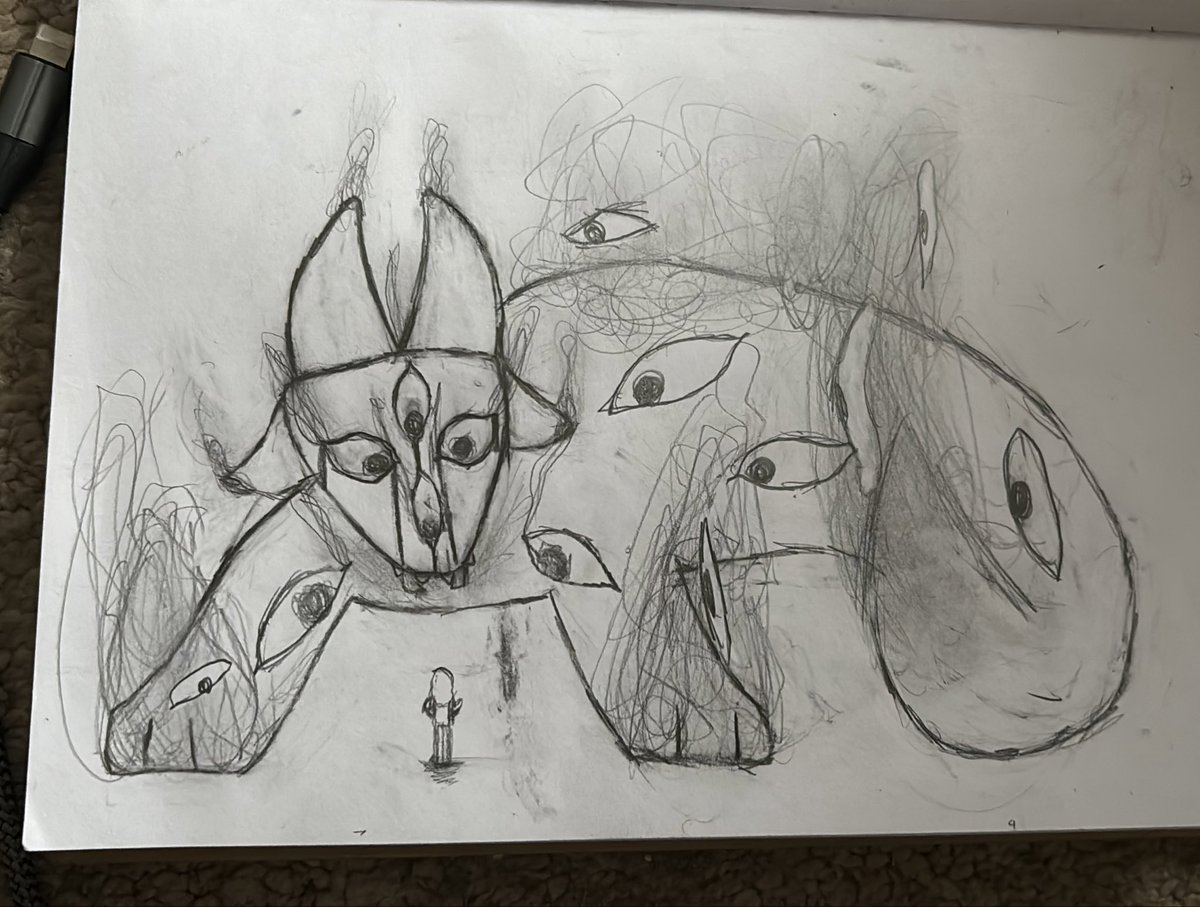 OvercastOreos's tweet image. POV: creature 

#art #sketch