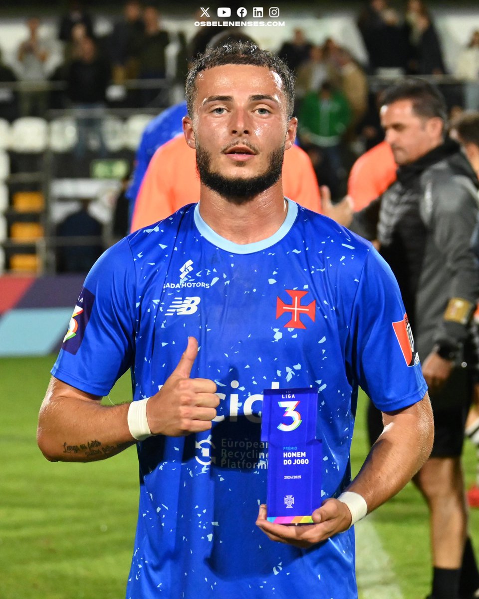 ☄️ Segundo jogo consecutivo a titular e 𝒑𝒓𝒆́𝒎𝒊𝒐 𝒅𝒆 𝑯𝒐𝒎𝒆𝒎 𝒅𝒐 𝑱𝒐𝒈𝒐 para Rodi na 10ª jornada da #Liga3. Vamos com tido, Craque! 💙🙌 #tweetpastel