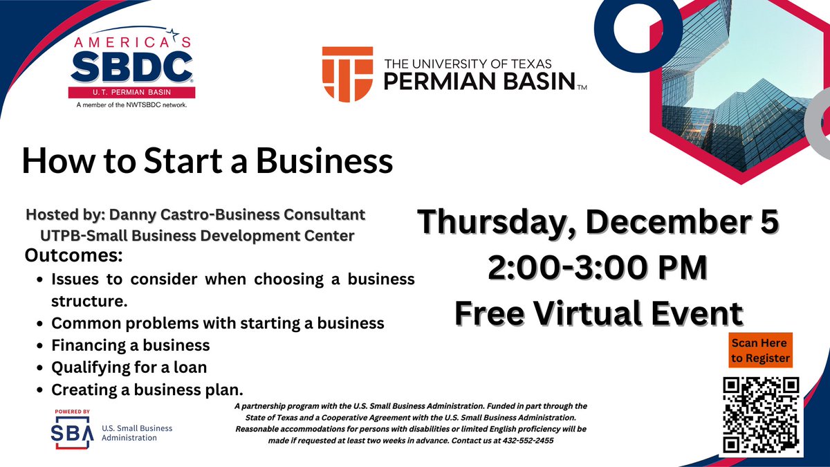 Ready to turn your business dream into reality? Join our virtual workshop, "How to Start a Business!" We will share key strategies for crafting a solid plan and understanding your market. Don’t miss this chance to kickstart your journey.  #StartABusiness #Entrepreneurship