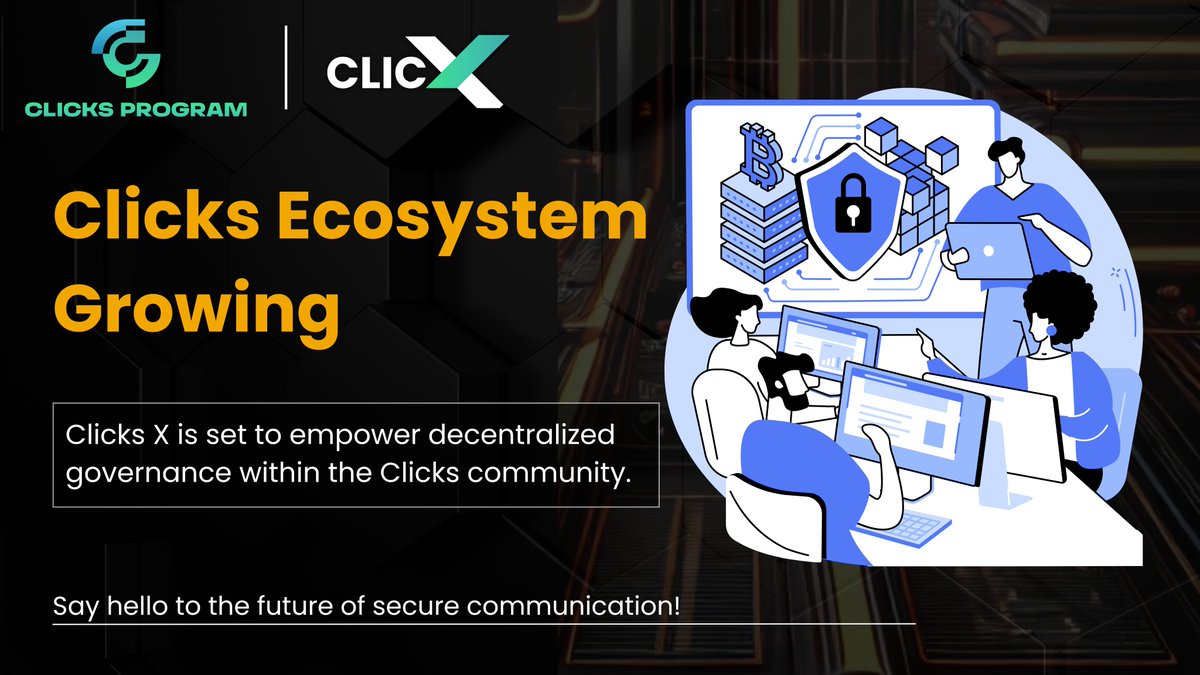 ClicksX_IM's tweet photo. π Clicks Ecosystem Growing!
With Clicks DAO (CDAO) , Clicks X is set to empower decentralized governance within the Clicks community.
Stay tuned for the future!
#ClicksX #CDAO #Web3 #Clickstoken #Defi #Blockchain #BNB #Airdrop #Web3 #AirdropCrypto https://t.co/LTgtu5Bdh8