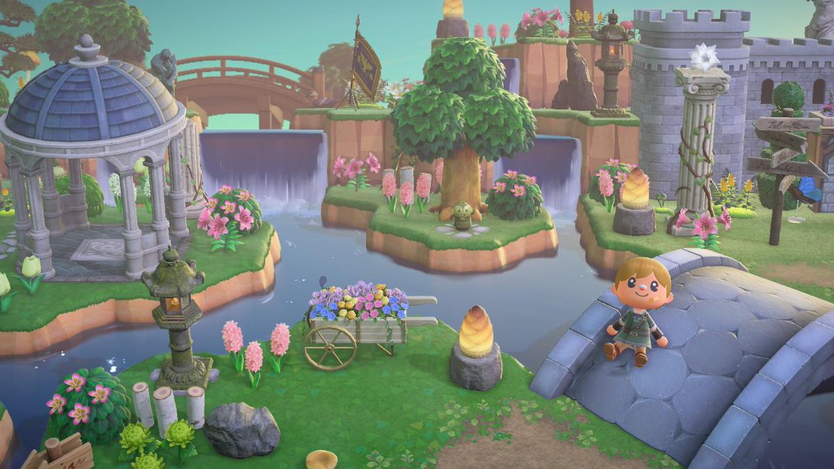 anoche me quedé dormido jugando al animal crossing y vino óscar puente y mirad como me dejó la isla