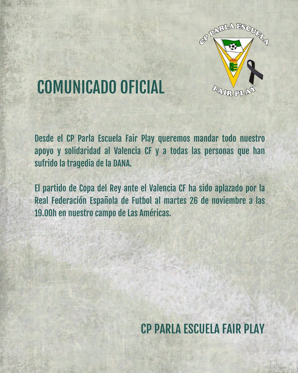 COMUNICADO OFICIAL: Con motivo del aplazamiento del partido de Copa del Rey frente al <a href="/valenciacf/">Valencia CF</a>