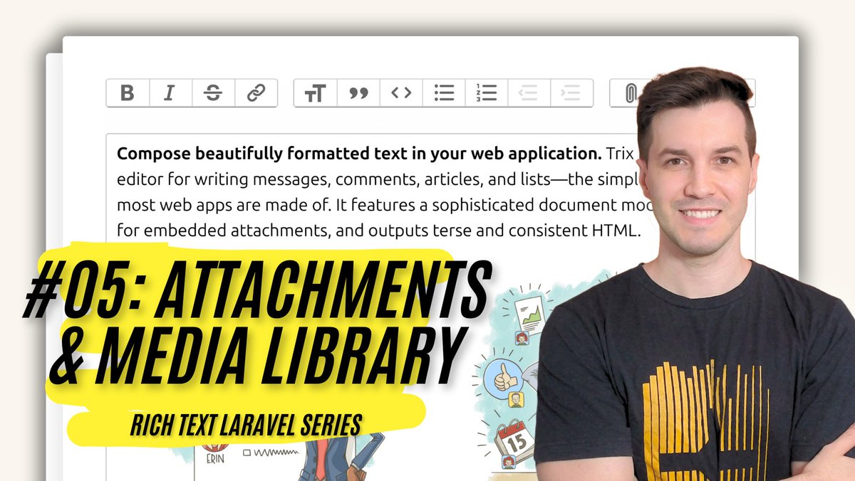 A new video on the Rich Text Laravel series is out! Let's implement our attachments using the MediaLibrary package.

(link in 🧵)