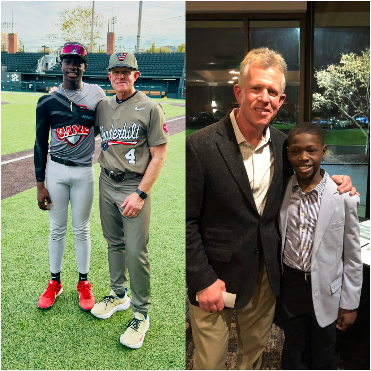 DeAndre Thomas Jr (DJ) (@deandrethomasjr) on Twitter photo On the right, 10yr old me and Coach Corbin at a banquet. Fast FWRD now I’m 15 at the <a href="/VandyBoys/">Vanderbilt Baseball</a> fall prospect camp! Wild to think how much has changed – still grinding & still inspired by <a href="/TimCorbin/">Tim Corbin</a> and <a href="/VandyBoys/">Vanderbilt Baseball</a> . Let’s keep pushing! 💪🏾🔥 #VandyBoys #LevelUp #DreamBig” On the right, 10yr old me and Coach Corbin at a banquet. Fast FWRD now I’m 15 at the <a href="/VandyBoys/">Vanderbilt Baseball</a> fall prospect camp! Wild to think how much has changed – still grinding & still inspired by <a href="/TimCorbin/">Tim Corbin</a> and <a href="/VandyBoys/">Vanderbilt Baseball</a> . Let’s keep pushing! 💪🏾🔥 #VandyBoys #LevelUp #DreamBig”