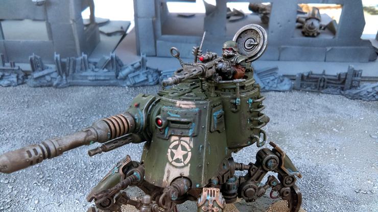 EspWarhammer's tweet photo. Este ejército de Warhammer 40k inspirado en la NCR de Fallout es sencillamente brutal: https://t.co/f76YCOLasO