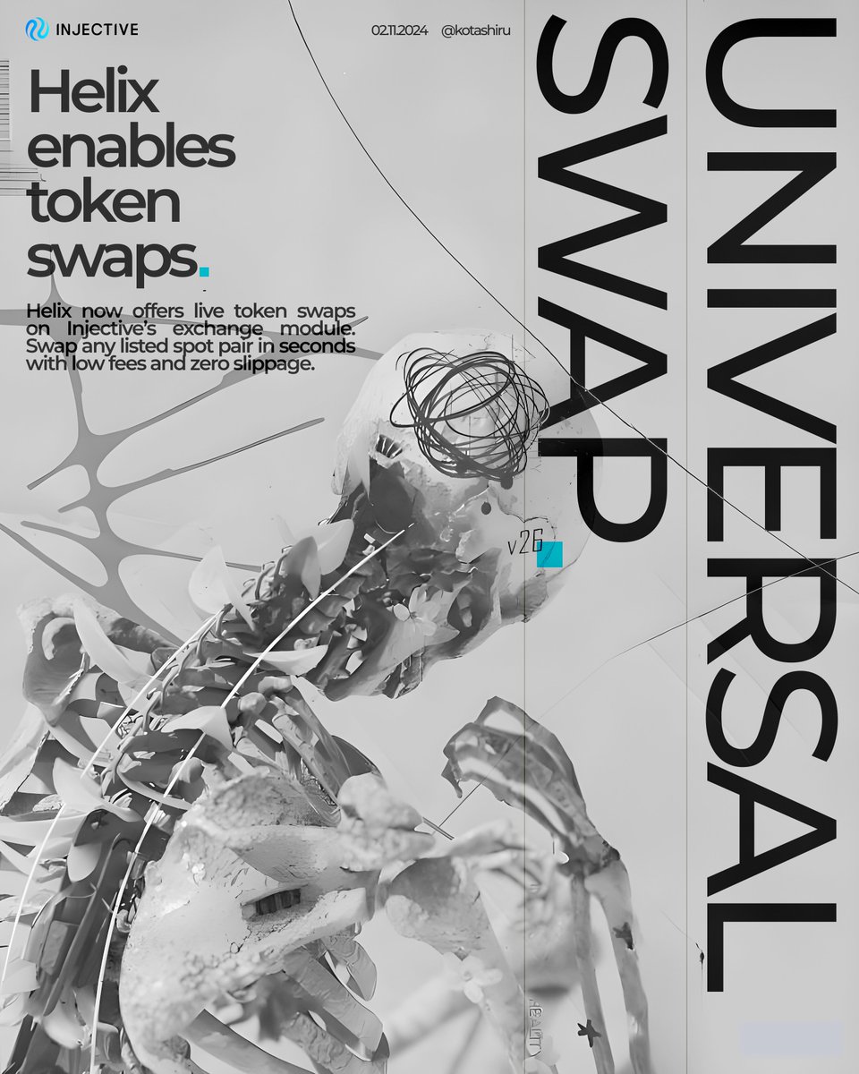 Trade Freely with <a href="/HelixApp_/">Account moved to @HelixMarkets</a> on <a href="/injective/">Injective 🥷</a>

Helix now supports instant token swaps on Injective’s exchange module. Swap any listed spot pair with zero slippage and minimal fees. Experience universal trading freedom.

#Helix #Injective #CryptoTrading #DeFi #TokenSwaps