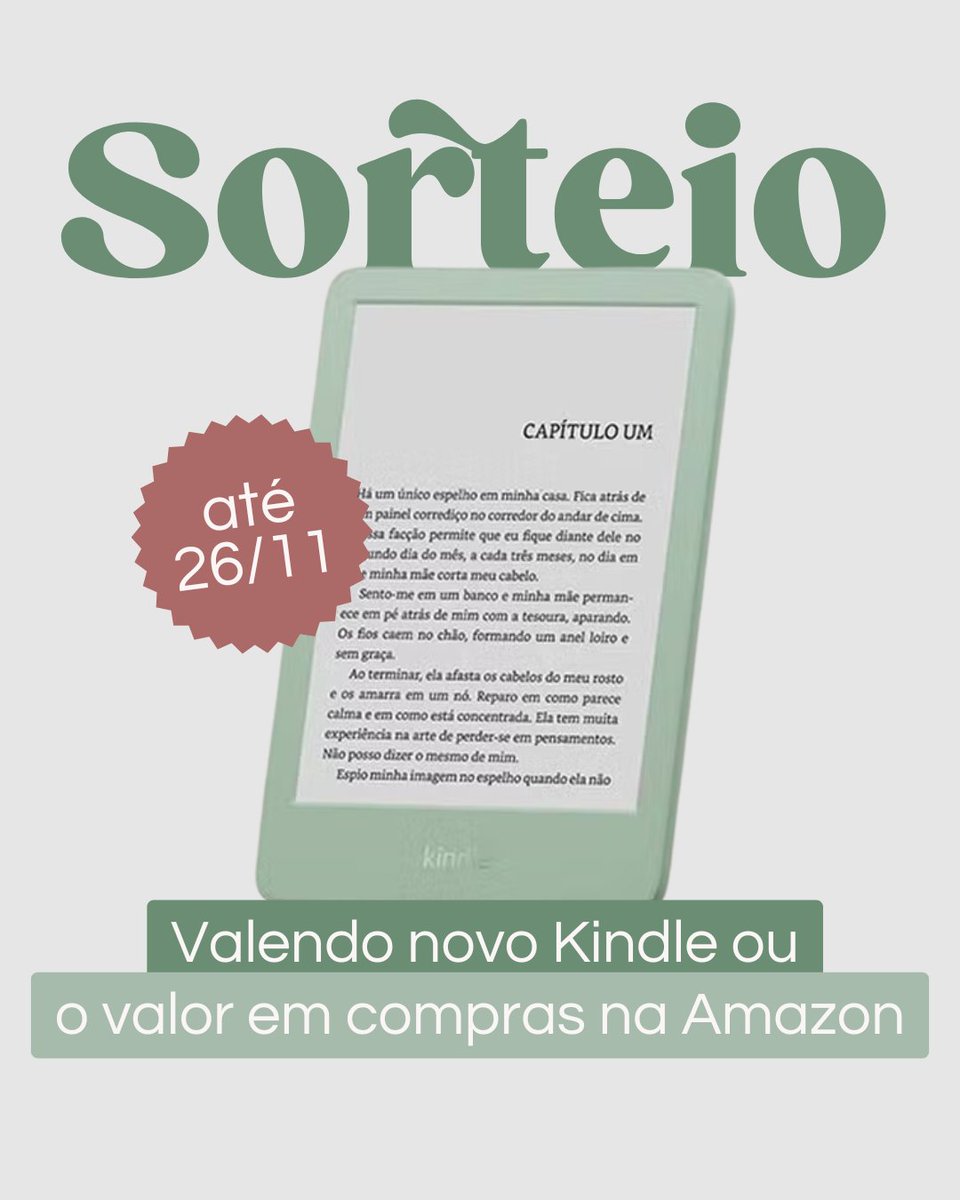eibarbarasa's tweet image. ✨ SORTEIO DE BLACK FRIDAY ✨

Valendo um Novo Kindle ou o valor correspondente em compras na Amazon :)

Regras:
✅ Me seguir aqui;
✅ Dar RT neste tuíte;
✅ Participar do canal no Telegram com o link abaixo e postar um print aqui.

Prontinho! O resultado vai sair no dia 26/11.
