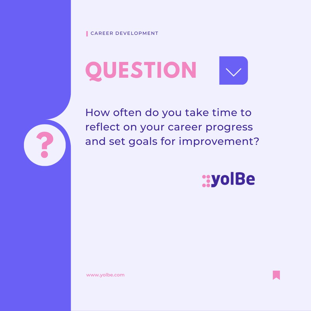 YolobeInc's tweet photo. Reflect, Grow, Succeed 🌱🏆

Take time to reflect on where you’ve been and where you’re going. How often do you reflect on your progress?

#yolBe #yolBeCares #CareerGrowth #SelfReflection #ProfessionalDevelopment #CareerGoals #MindsetMatters #UnlockPotential #CareerSuccess https://t.co/PCJFuXdjnI