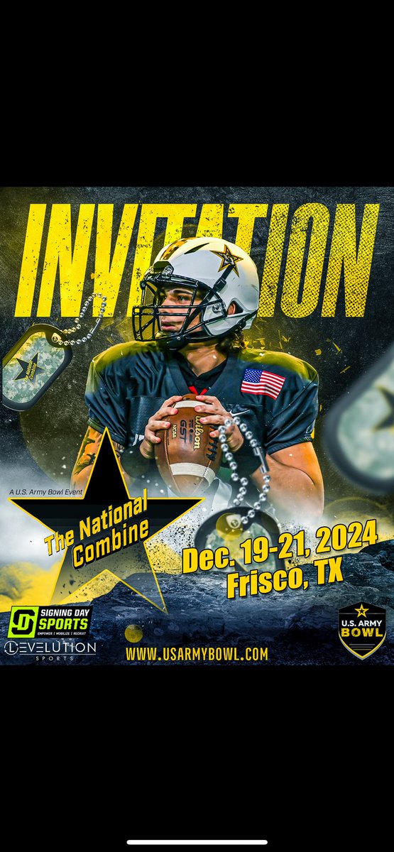 Proud to receive my official invitation letter to #TheNationalCombine at the <a href="/USArmyBowl/">Military Appreciation Bowl Week</a>. Thank You <a href="/GregCooperNJ/">Greg Cooper</a> 
@ShaneElkin48