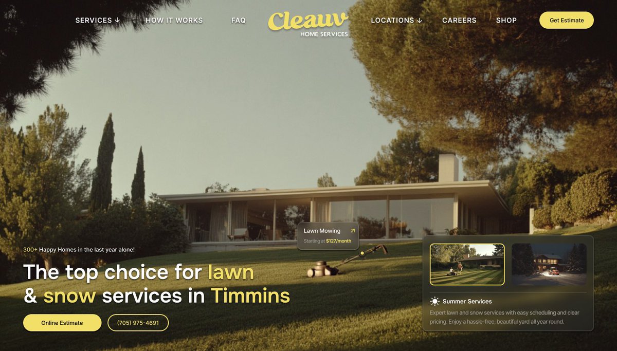 joshguil's tweet photo. HIRING DESIGNER ASAP DM

rebranding @cleauvhome with a retro look to attract an older audience

eliminated tree services for a more recurring model

looking to add branded merchandise and uniforms in the future

feedback pls https://t.co/Hz7KYuFJ5K