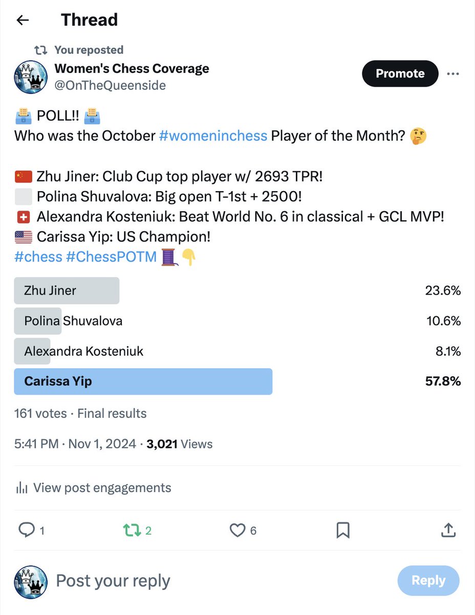 Women's Chess Coverage tweet media