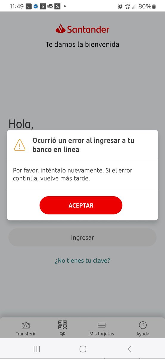 carorivas09's tweet photo. @santanderchile de nuevo con problemas para ingresar a su página https://t.co/6iK6umjGb6