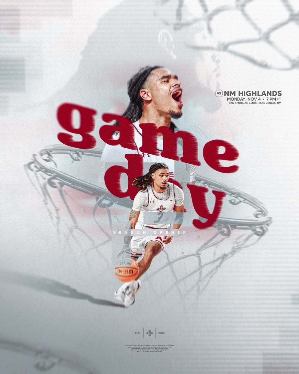 NMStateMBB's tweet photo. 𝐈𝐭 𝐡𝐚𝐬 𝐟𝐢𝐧𝐚𝐥𝐥𝐲 𝐚𝐫𝐫𝐢𝐯𝐞𝐝!🔥

🆚 New Mexico Highlands
🕐 7:00 p.m. MT 
📍 Pan American Center 
📺 ESPN+ 
🎙️ KXPZ 99.5 FM | 96.7 FM La Equis (Spanish)
📈 https://t.co/CAQbjwI58p

#AggieUp https://t.co/r0KzW43HPt