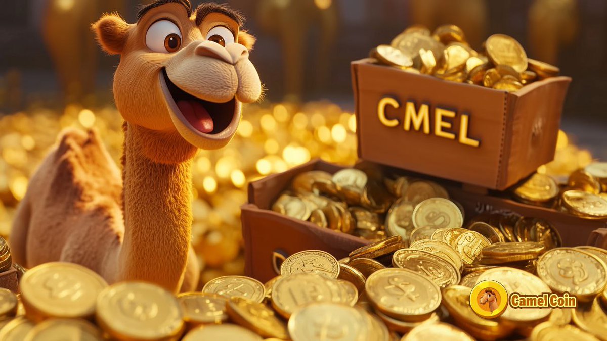 When you hit the jackpot with CamelCoin! 🐫💰 The treasure chest is overflowing, and our camel couldn't be happier! Ready to dive into the riches? 🚀 #CamelCoin #CMEL #Memecoin #Blockchain