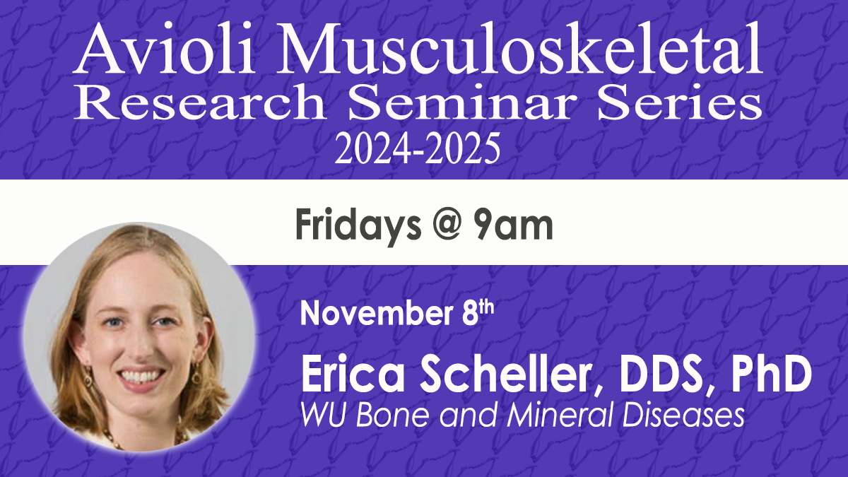 WashU MRC (@washu_mrc) on Twitter photo Looking forward to this Friday's Avioli Musculoskeletal Research Seminar:
"Adipose tissue heterogeneity: is fat good or bad for bone?"
Info: bit.ly/3ejT7tz
@WashU_BMD,@WUSTLdbbs,<a href="/washu_ortho_res/">WashU Ortho Research</a>,<a href="/WashUBME/">WashU Biomedical Engineering</a>,<a href="/dveislab/">@dveislab</a> Looking forward to this Friday's Avioli Musculoskeletal Research Seminar:
"Adipose tissue heterogeneity: is fat good or bad for bone?"
Info: bit.ly/3ejT7tz
@WashU_BMD,@WUSTLdbbs,<a href="/washu_ortho_res/">WashU Ortho Research</a>,<a href="/WashUBME/">WashU Biomedical Engineering</a>,<a href="/dveislab/">@dveislab</a>