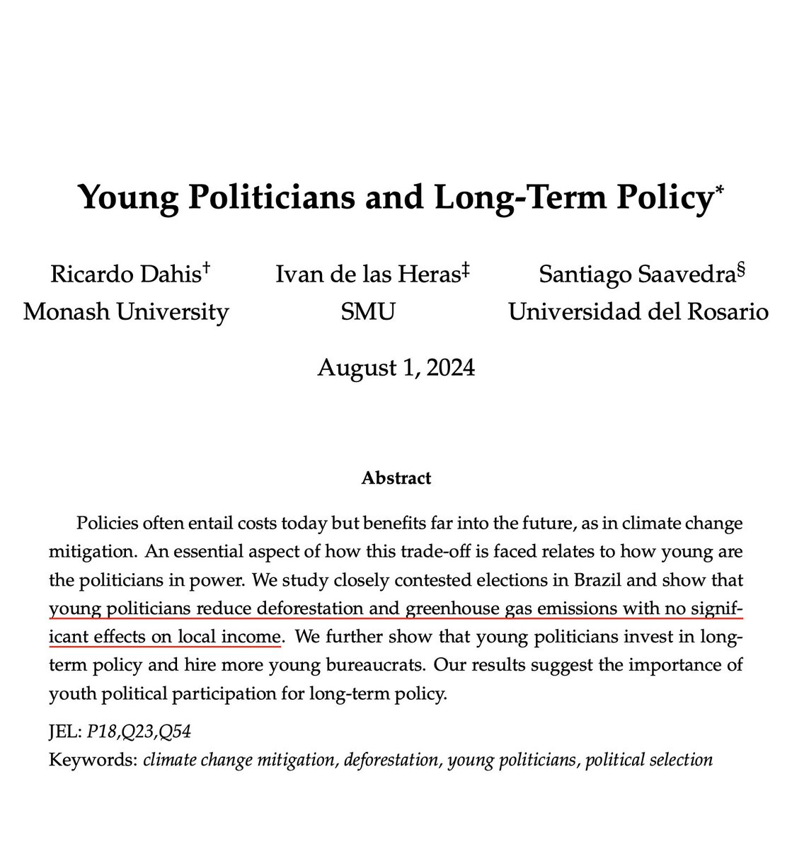 Elect young leaders --> Get better long-term policies