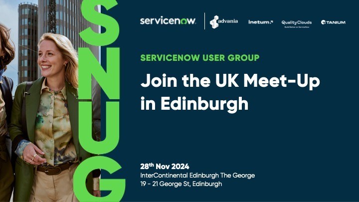 willtrotman's tweet photo. Mark your calendars for the next UK SNUG meeting in Edinburgh on Thursday 28 November. Don't miss this opportunity to connect with and hear from fellow ServiceNow users, sponsor partners, and topic experts.

Register now: https://t.co/upl6gIAhmv https://t.co/UAihGd0MMB