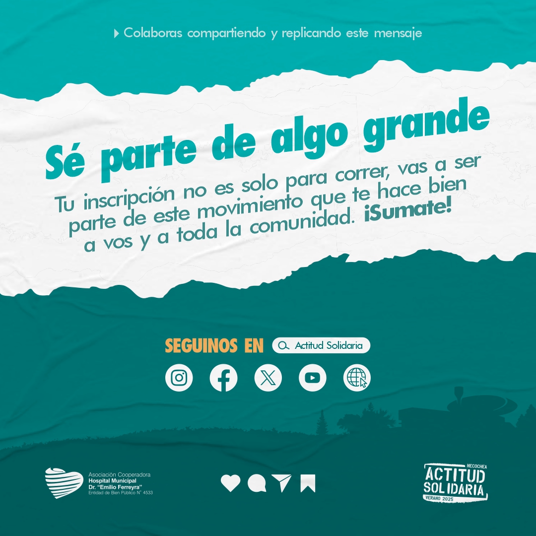 ActSolidaria's tweet photo. 📢 Preparados… listos… YA!!
¡Desde hoy están abiertas las inscripciones para la Carrera Actitud Solidaria que será el 25 de enero en Necochea! 🌟 Después de cinco años, volvemos a correr! Sumate 
#necochea #quequen #actitudsolidaria #volvemosaayudar #volvemosacorrer #running https://t.co/i6S4gjujzm