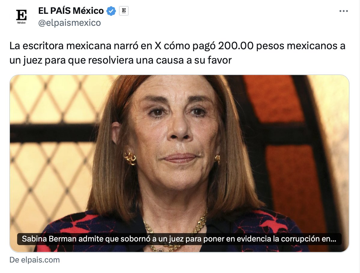 La propagandista delincuente <a href="/sabinaberman/">Sabina Berman</a> no midió la burrada que posteó y aparte de que evidenció que es una corrupta, no pudo comprobar su propia burrada.

Ahora le queda el mote de delincuente.

Digna representante del narco partido.